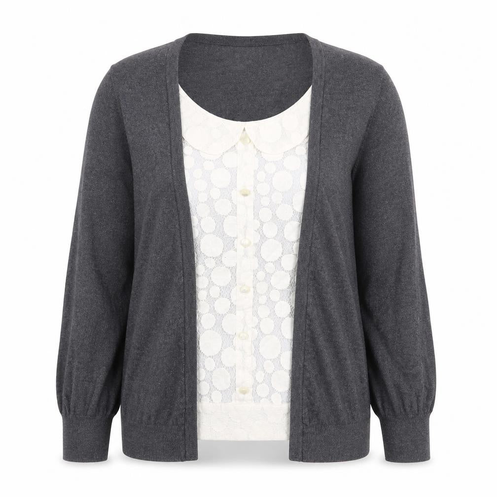 NEXT Womens Grey Scoop Neck Cotton Pullover Jumper Size 8