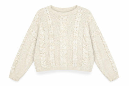 ASOS Womens Beige Round Neck Acrylic Pullover Jumper Size 8