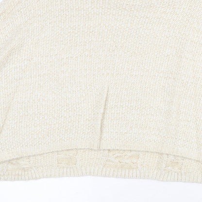 ASOS Womens Beige Round Neck Acrylic Pullover Jumper Size 8