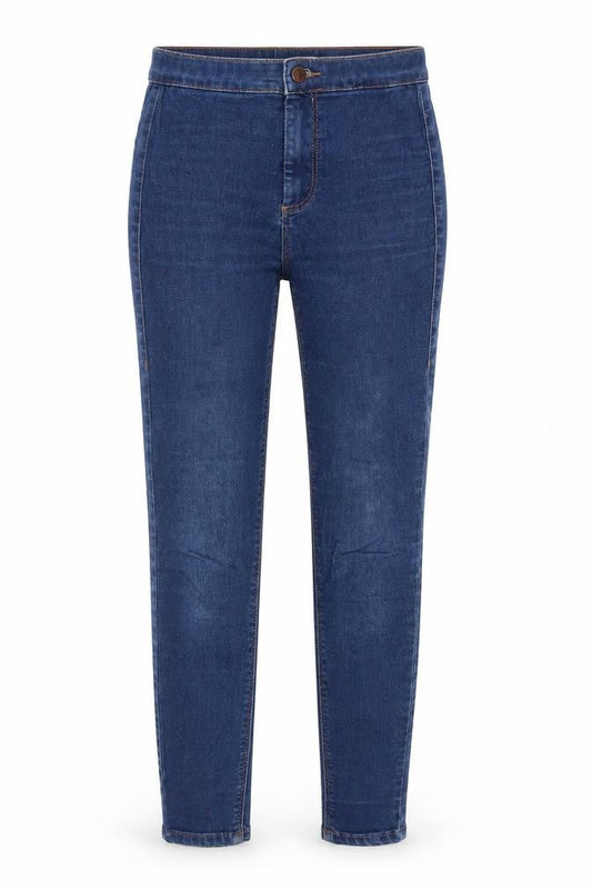 Topshop Womens Blue Cotton Skinny Jeans Size 26 in Regular Zip