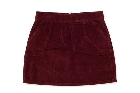 Topshop Womens Red Cotton A-Line Skirt Size 28 in Zip