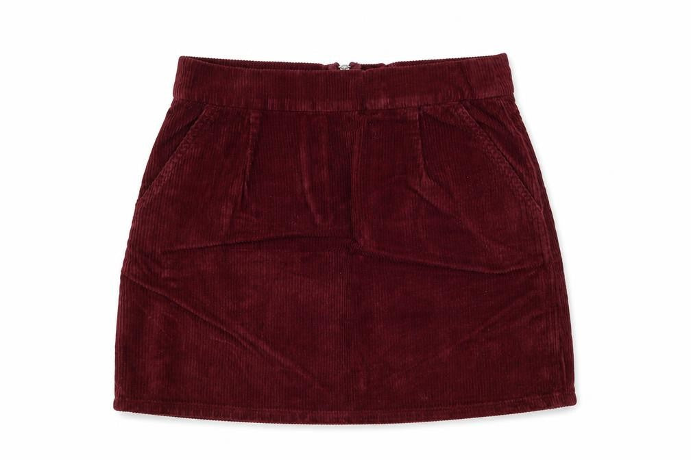 Topshop Womens Red Cotton A-Line Skirt Size 28 in Zip