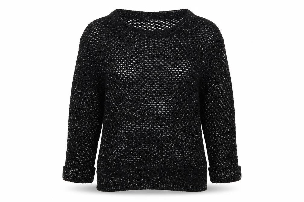 Wallis Womens Black Scoop Neck Acrylic Pullover Jumper Size S