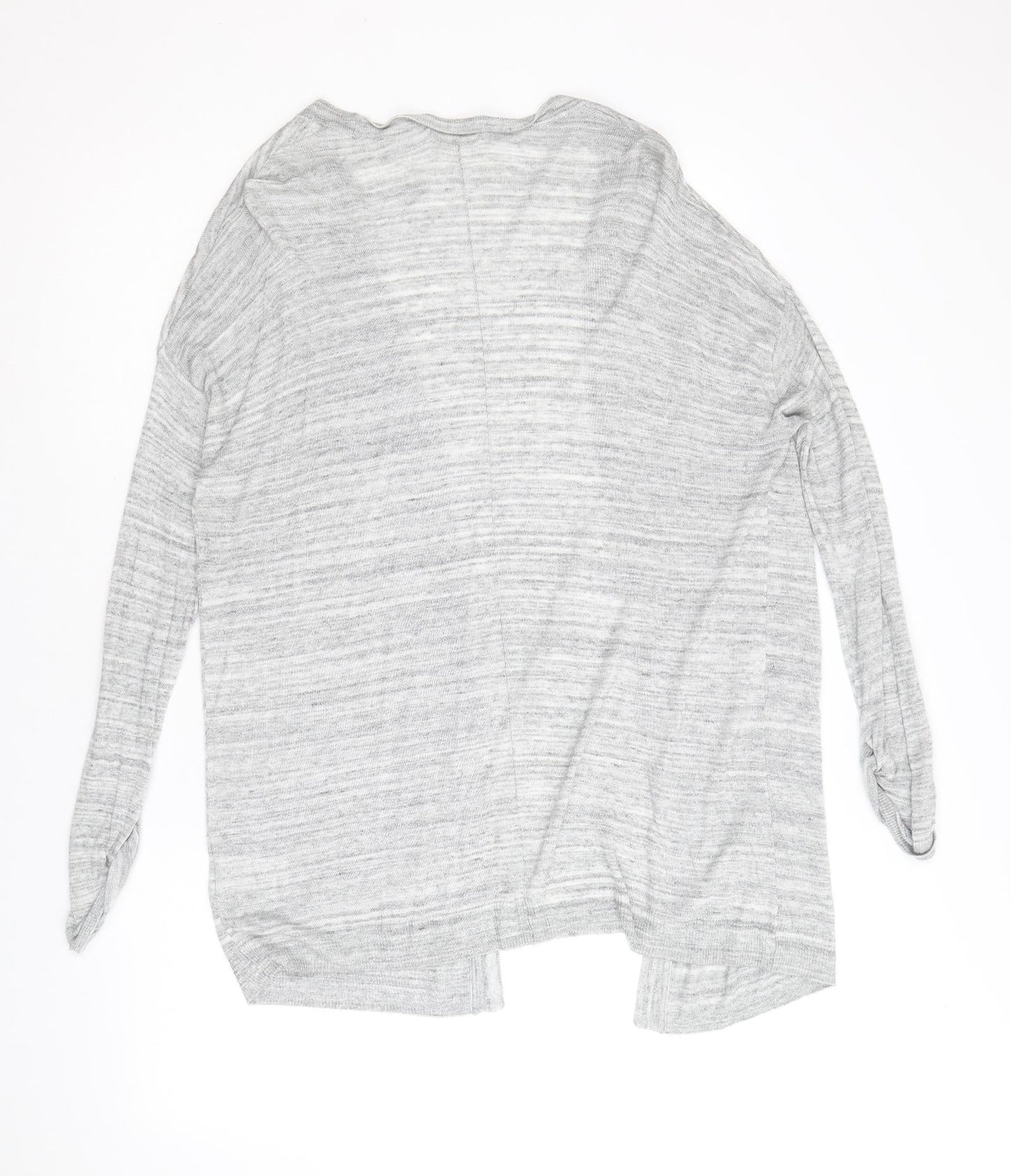 H&M Womens Grey V-Neck Viscose Cardigan Jumper Size S