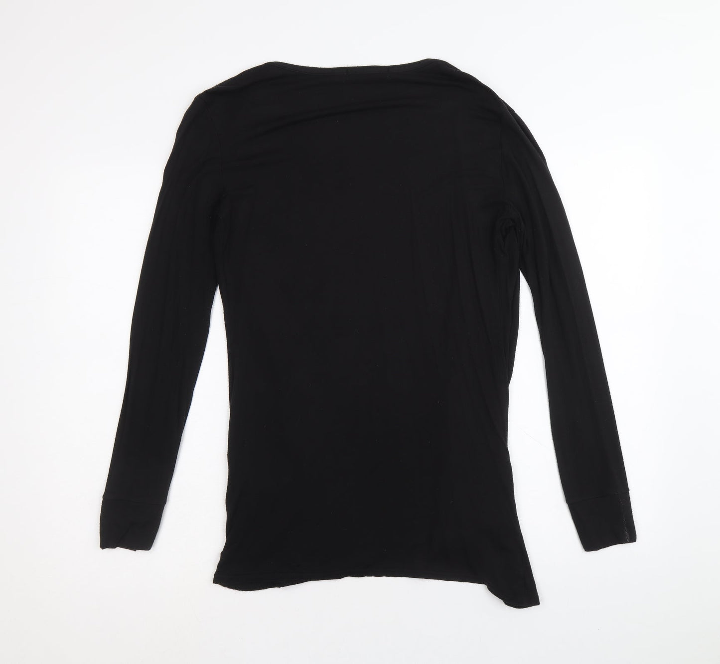 Star Womens Black V-Neck Viscose Cardigan Jumper Size M