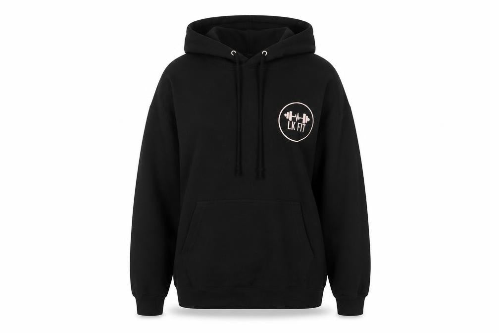 Just Hoods Womens Black Cotton Pullover Hoodie Size M Pullover