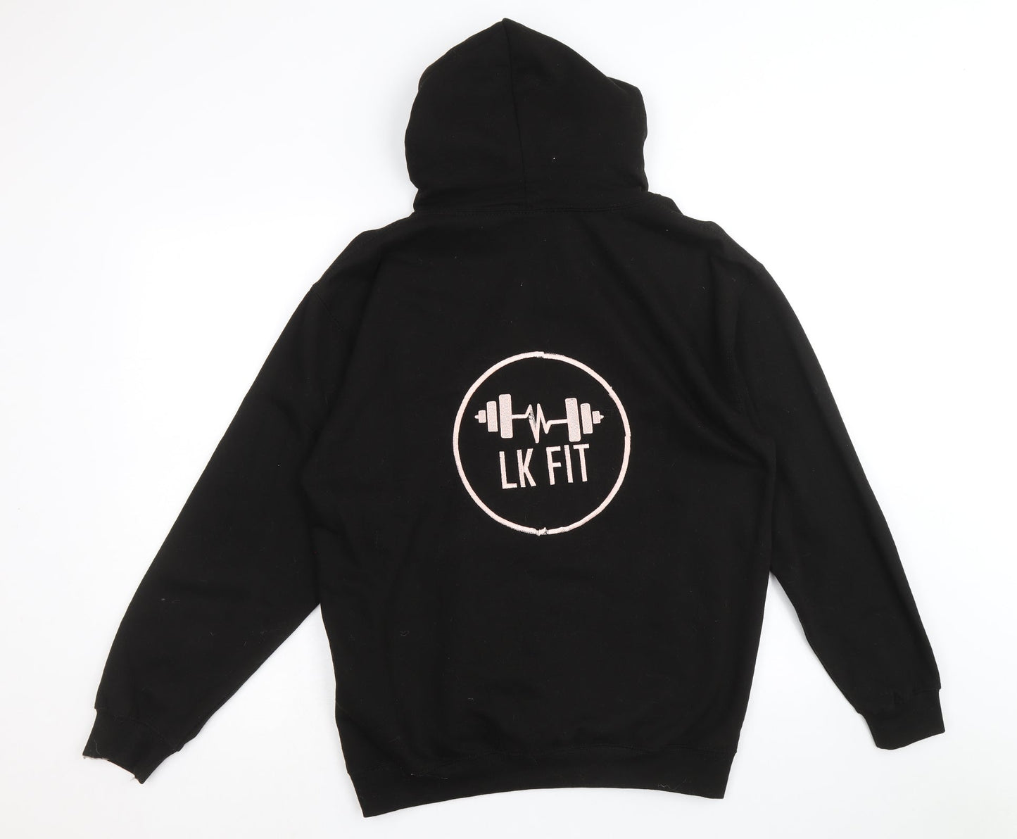 Just Hoods Womens Black Cotton Pullover Hoodie Size M Pullover
