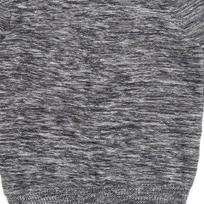 Divided by H&M Mens Black Round Neck Cotton Pullover Jumper Size M Long Sleeve