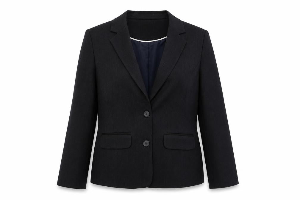 Papaya Womens Blue Polyester Jacket Blazer Size 12