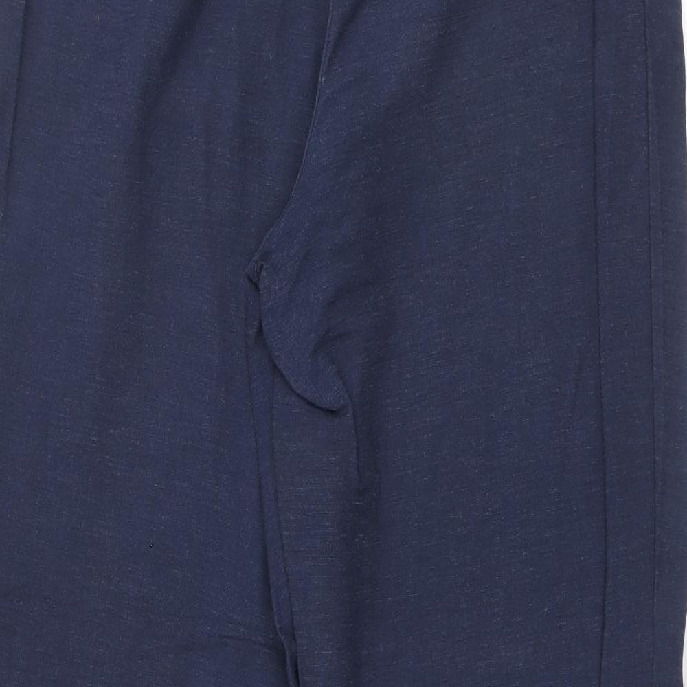 Sisley Womens Blue Viscose Trousers Size 8 Regular Zip