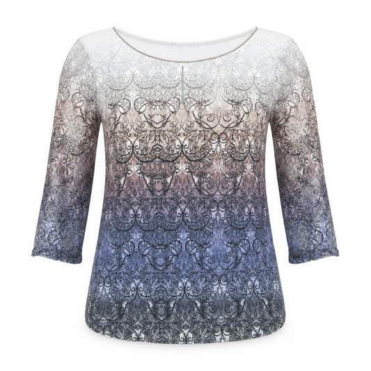 Vango Womens Multicoloured Geometric Polyester Basic T-Shirt Size 10 Round Neck