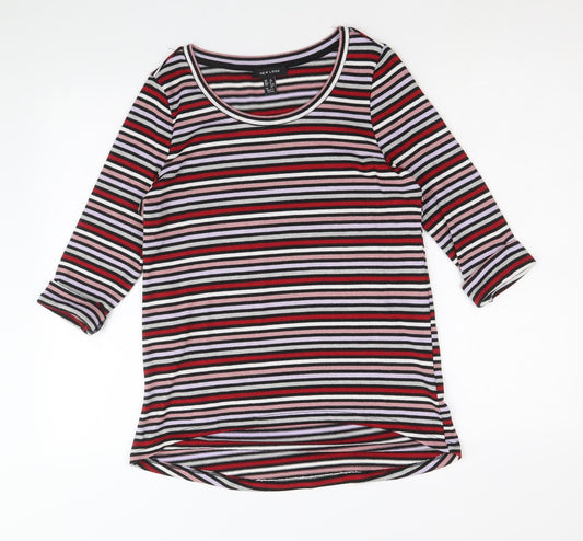 New Look Womens Multicoloured Scoop Neck Striped Polyester Pullover Jumper Size 12