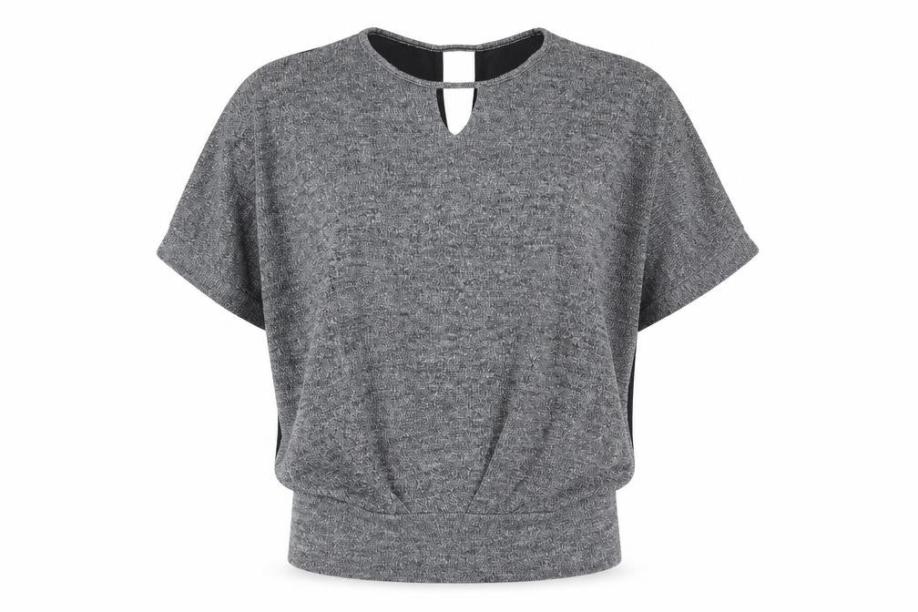 Voulez-Vous Womens Silver Round Neck Polyester Pullover Jumper Size M
