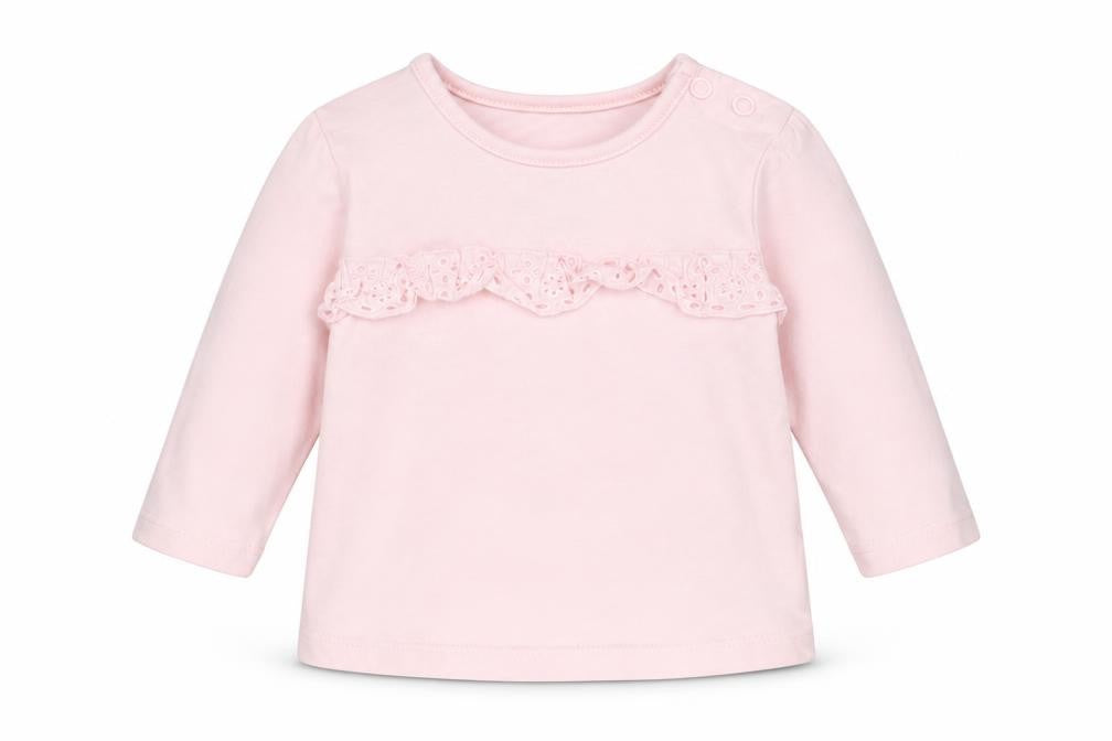 George Girls Pink 100% Cotton Basic T-Shirt Size 0-3 Months Round Neck Snap