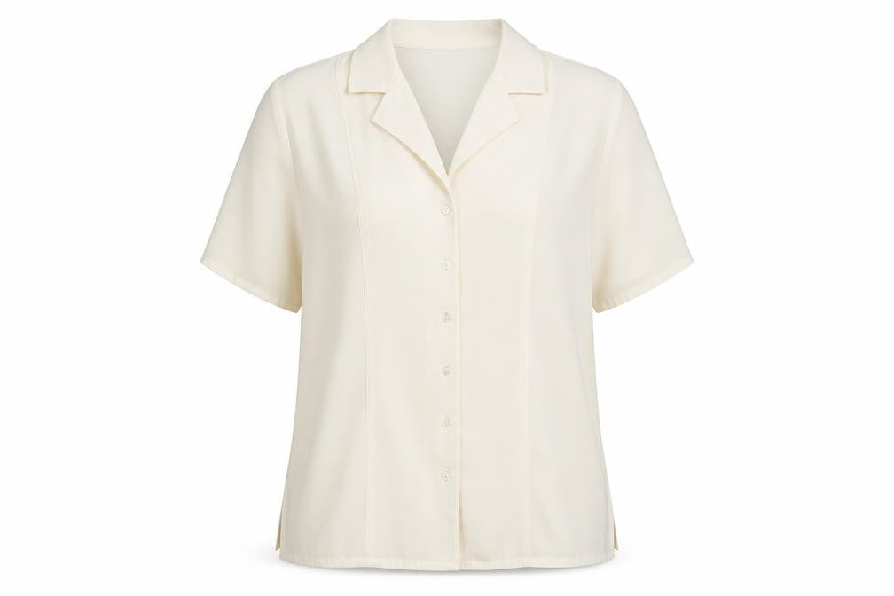 Joella Di Marco Womens Yellow Polyester Basic Button-Up Size M Collared
