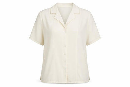Joella Di Marco Womens Yellow Polyester Basic Button-Up Size M Collared
