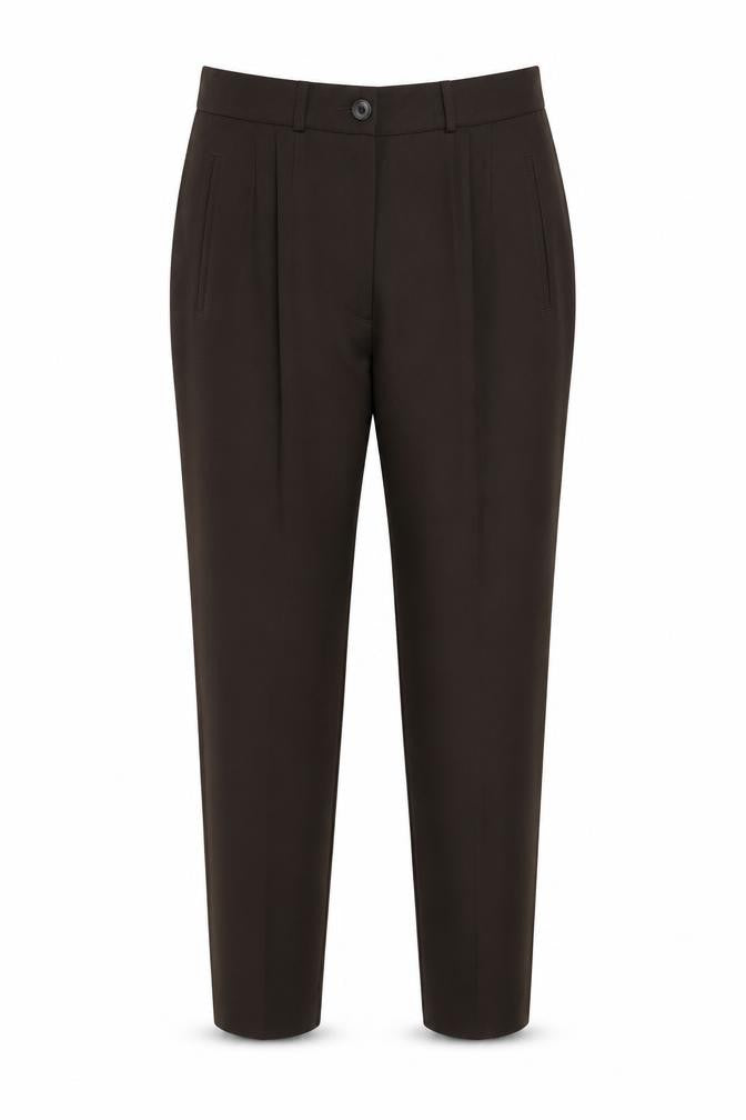 Gina Bacconi Womens Brown Polyester Trousers Size 16 Regular Zip