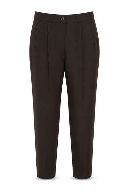 Gina Bacconi Womens Brown Polyester Trousers Size 16 Regular Zip