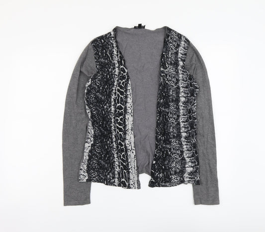 Casamia Womens Grey V-Neck Viscose Cardigan Jumper Size S