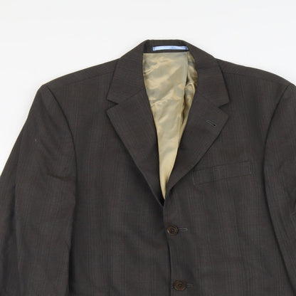 Next Mens Brown Wool Jacket Suit Jacket Size M Regular