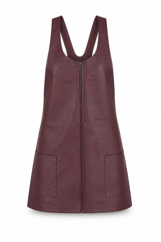 Atmosphere Womens Purple Polyethylene Pinafore/Dungaree Dress Size 6 V-Neck Zip