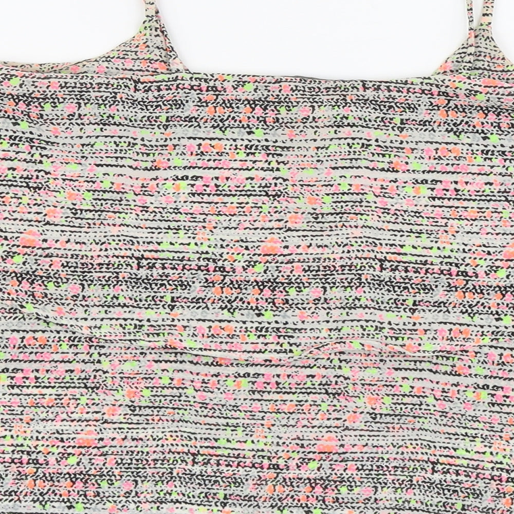 Atmosphere Womens Multicoloured Geometric Polyester Camisole Tank Size 10 Square Neck