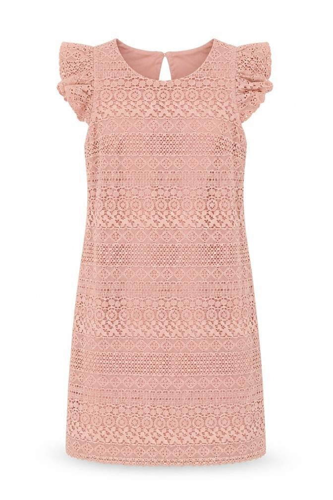 Atmosphere Womens Pink Geometric Cotton A-Line Size 6 Round Neck Button