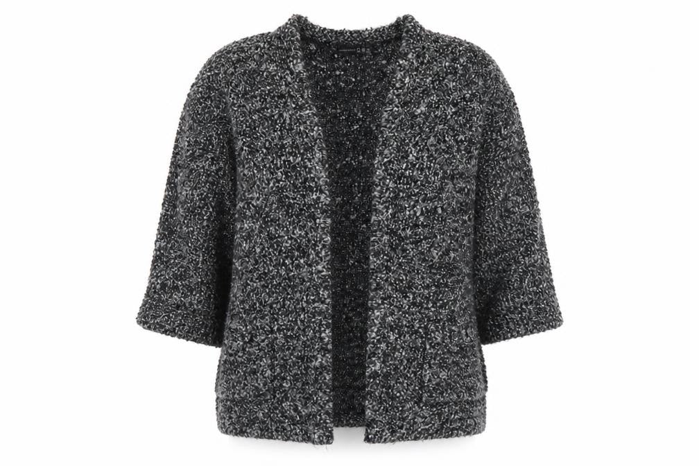 Atmosphere Womens Grey V-Neck Acrylic Cardigan Jumper Size 8