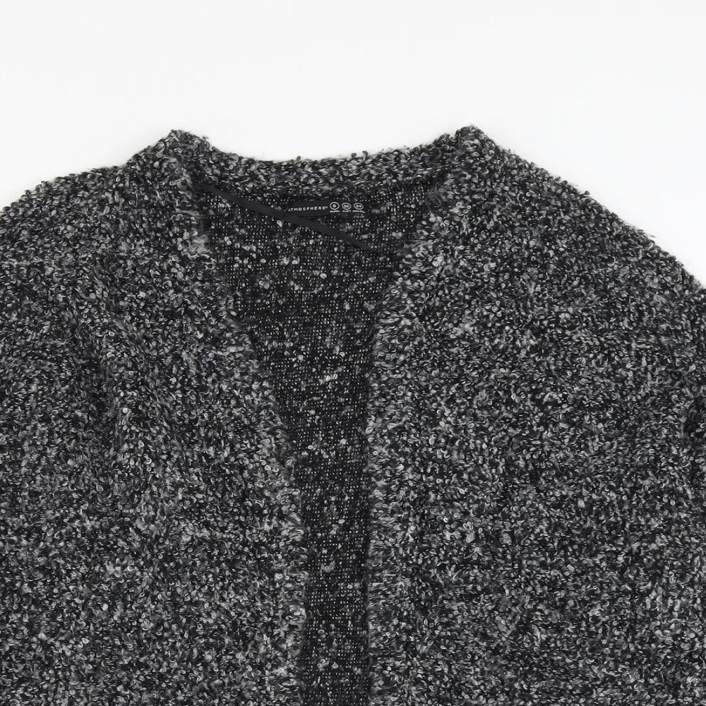 Atmosphere Womens Grey V-Neck Acrylic Cardigan Jumper Size 8