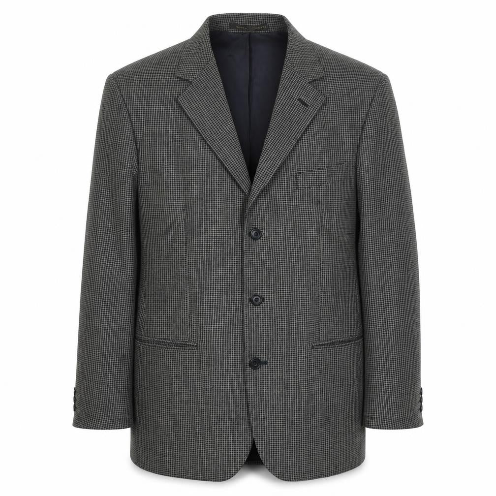 Marks & Spencer Mens Brown Geometric Wool Jacket Blazer Size 40 Regular