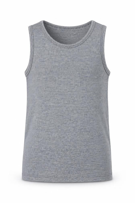 H&M Boys Blue Cotton Basic Tank Size 6-7 Years Scoop Neck Pullover