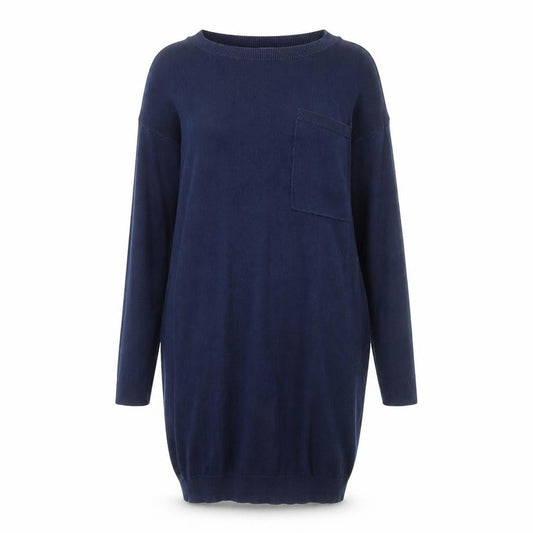 ASOS Womens Blue Acrylic Jumper Dress Size 8 Round Neck Pullover