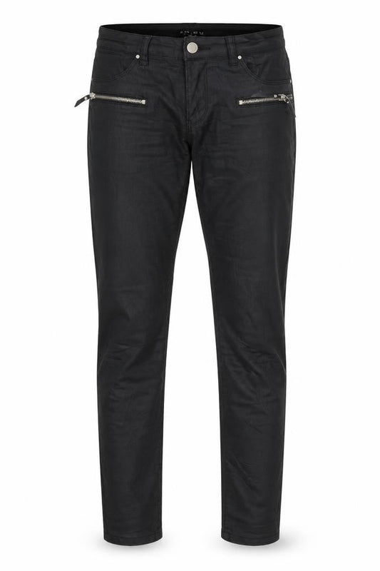 Amisu Womens Black Cotton Straight Jeans Size 10 Regular Zip