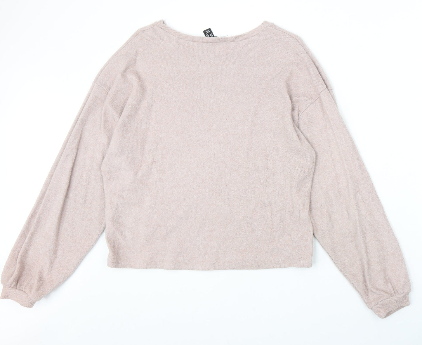New Look Womens Pink Polyester Pullover Sweatshirt Size S Pullover