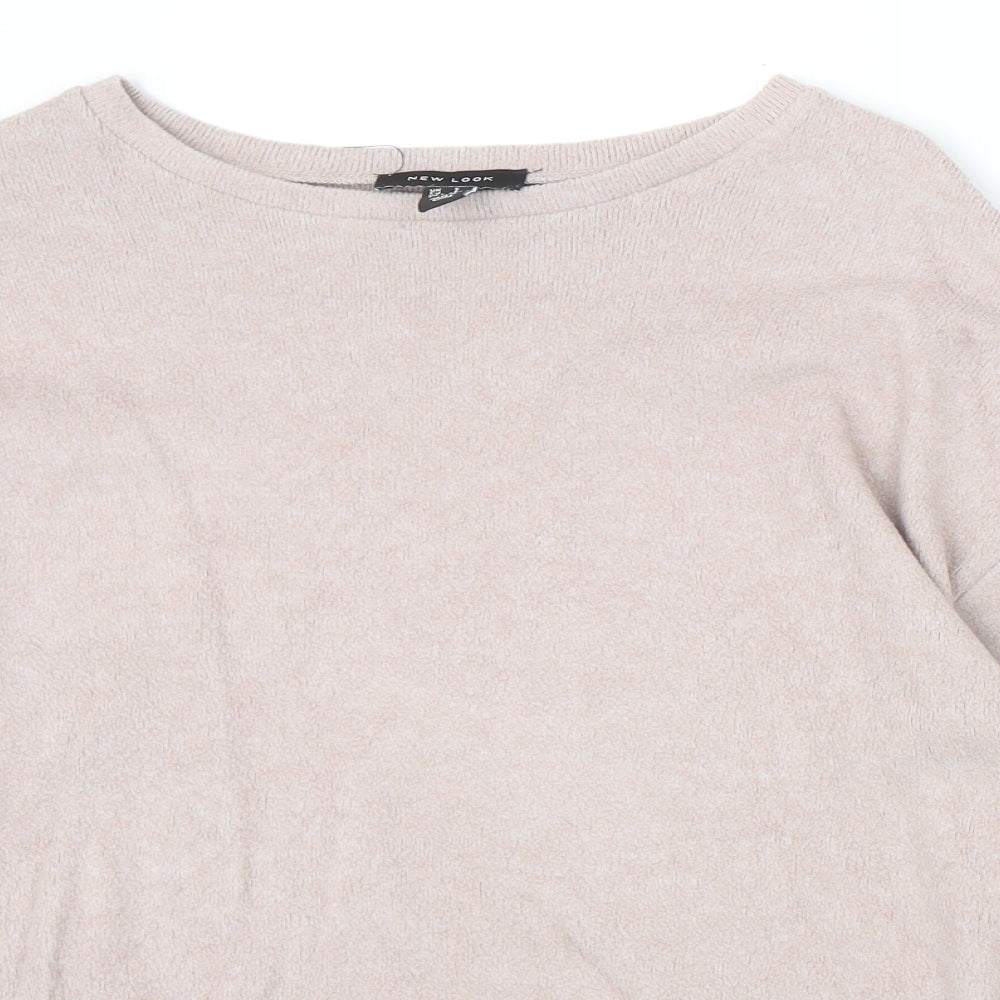 New Look Womens Pink Polyester Pullover Sweatshirt Size S Pullover
