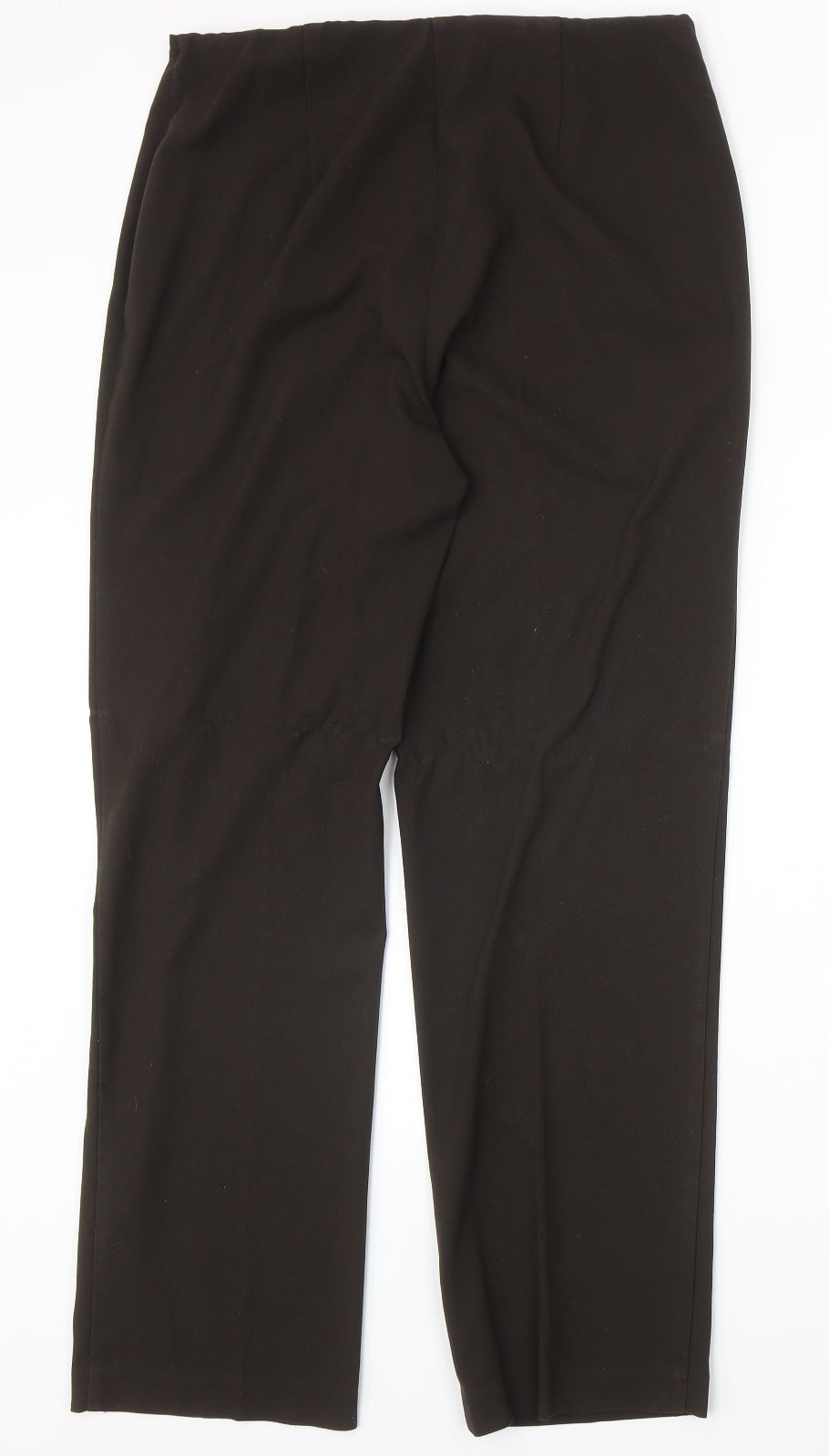 Glimma Womens Brown Polyester Trousers Size 30 in Regular Zip