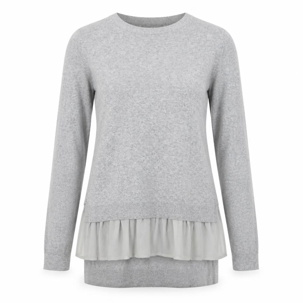 NEXT Womens Grey Round Neck Polyester Pullover Jumper Size 10