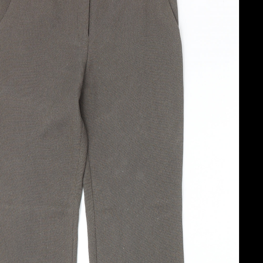 Atmosphere Womens Brown Polyester Trousers Size 12 Regular Zip