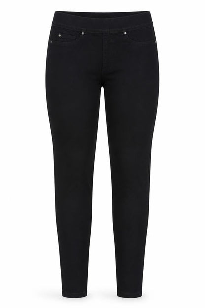 Denim & Co. Womens Black Cotton Jegging Trousers Size 12 Regular