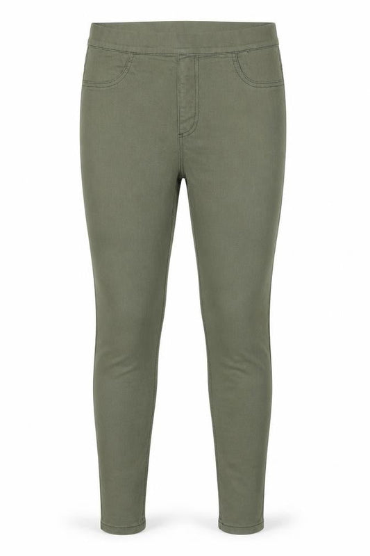 Preworn Womens Green Cotton Jegging Jeans Size 30 in Regular