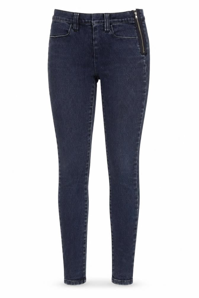 Silent Noise Womens Blue Herringbone Cotton Skinny Jeans Size 27 in Regular Zip