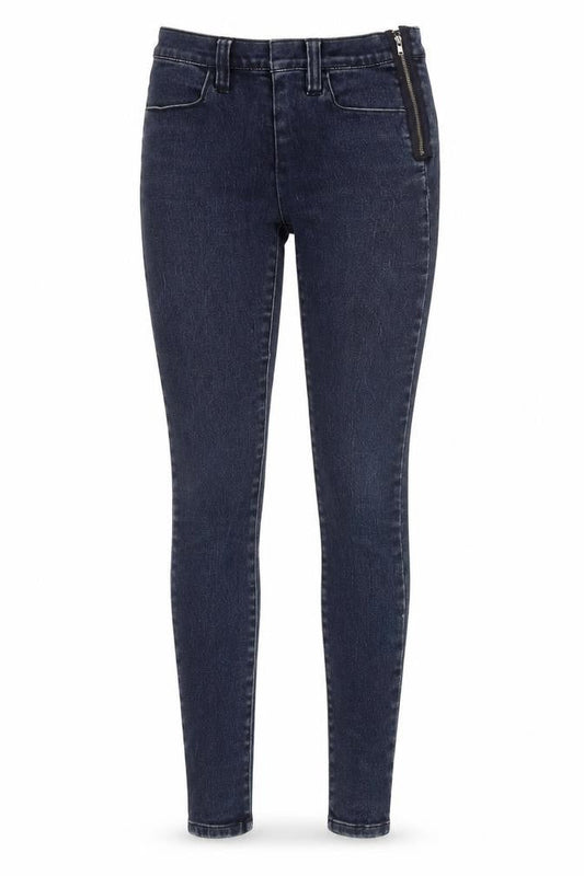 Silent Noise Womens Blue Herringbone Cotton Skinny Jeans Size 27 in Regular Zip