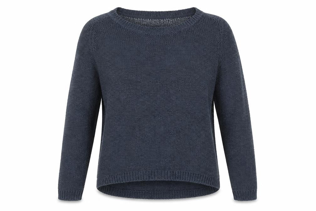 VeroBLUxl Womens Blue Round Neck Acrylic Pullover Jumper Size XL