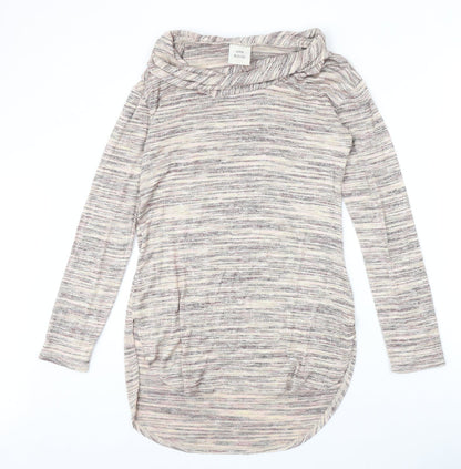 Knox Rose Womens Multicoloured Roll Neck Rayon Pullover Jumper Size M