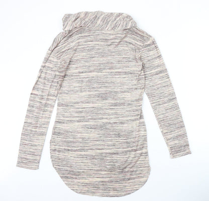 Knox Rose Womens Multicoloured Roll Neck Rayon Pullover Jumper Size M