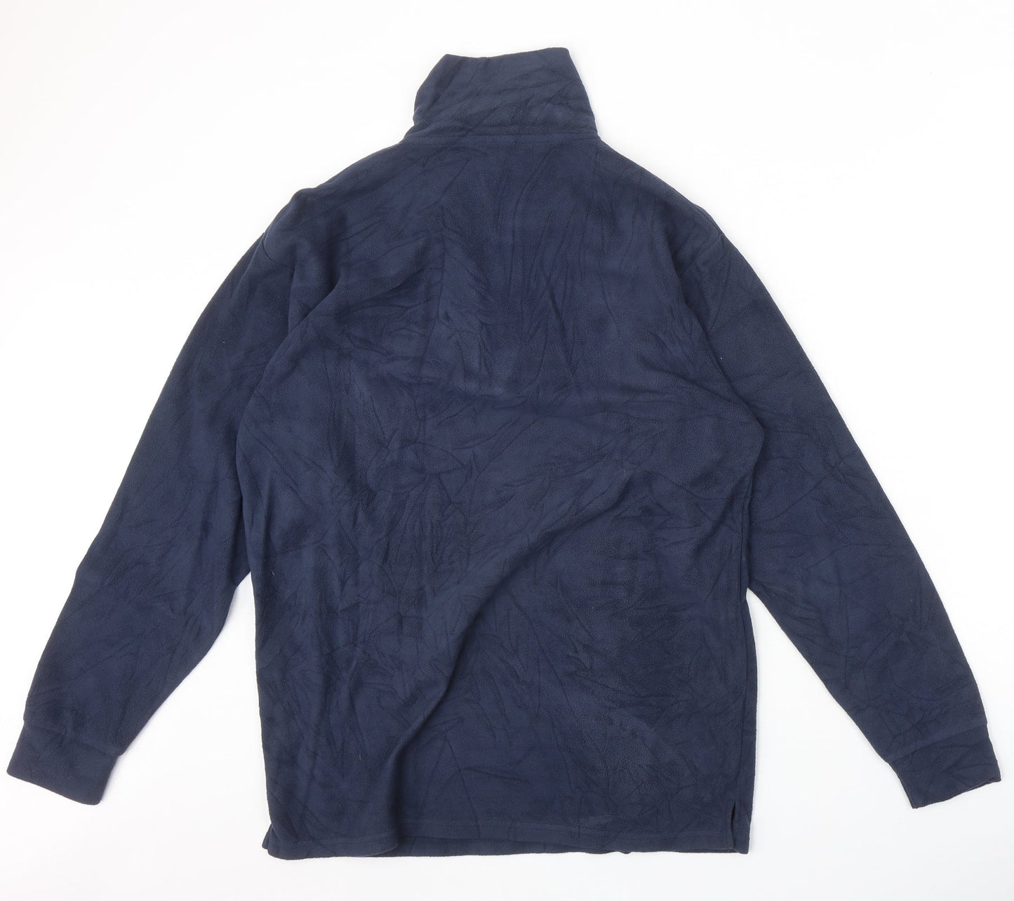 Preworn Womens Blue Polyester Pullover Sweatshirt Size M Zip