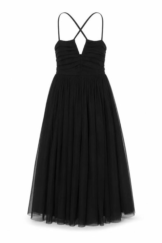 H&M Womens Black Nylon Trapeze & Swing Size 6 V-Neck Zip
