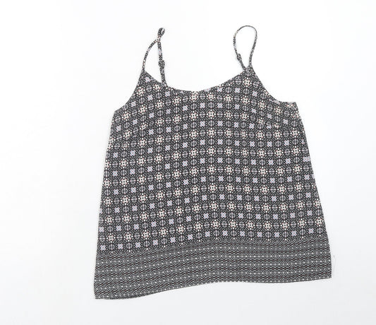 Atmosphere Womens Multicoloured Geometric Polyester Camisole Tank Size 8 Scoop Neck