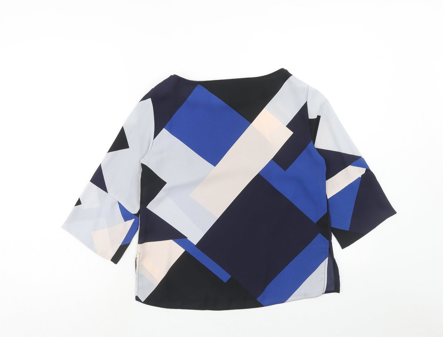 Dorothy Perkins Womens Multicoloured Geometric Polyester Basic Blouse Size 6 Round Neck