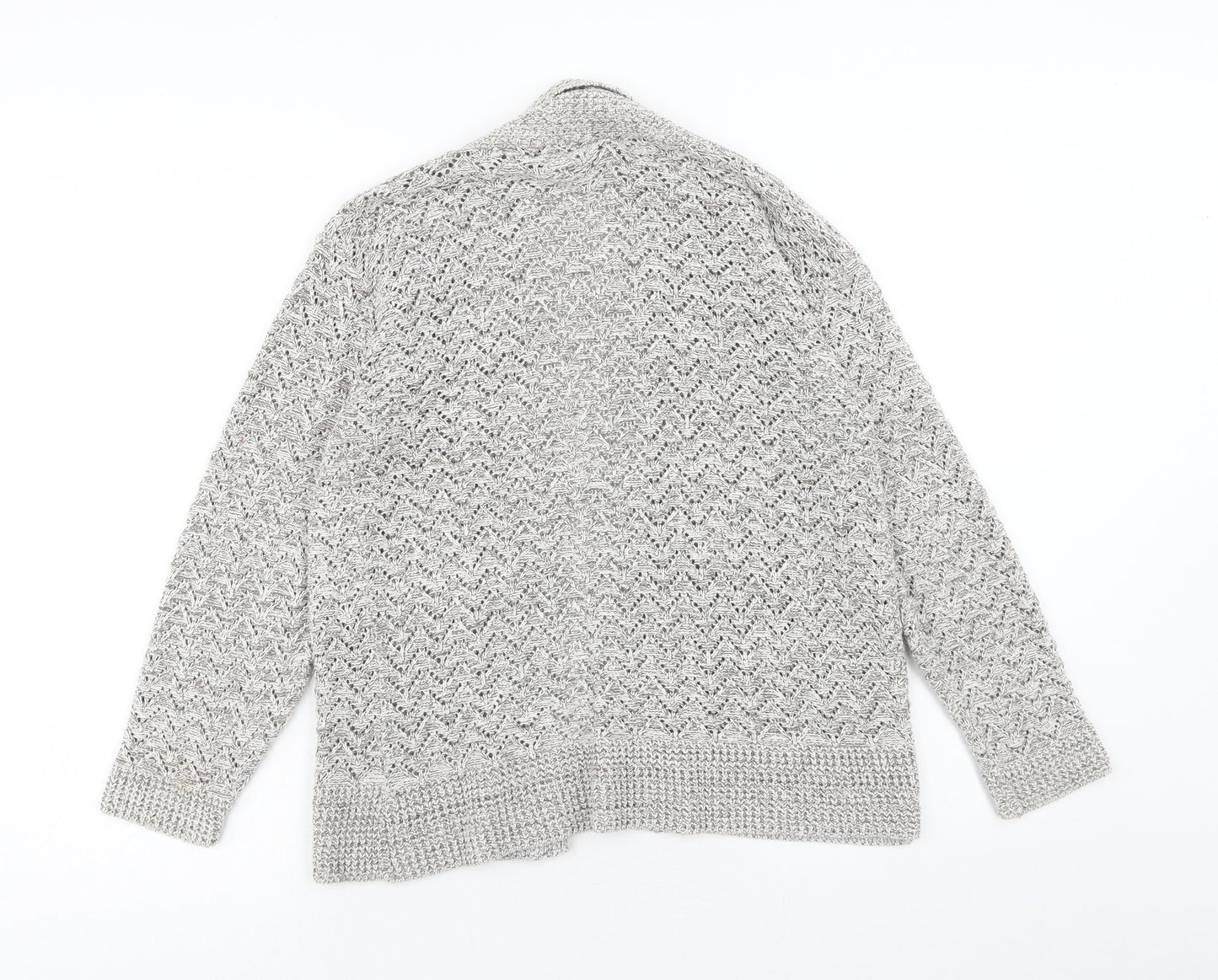 Pulse Womens Brown V-Neck Acrylic Cardigan Jumper Size L - Size L-XL